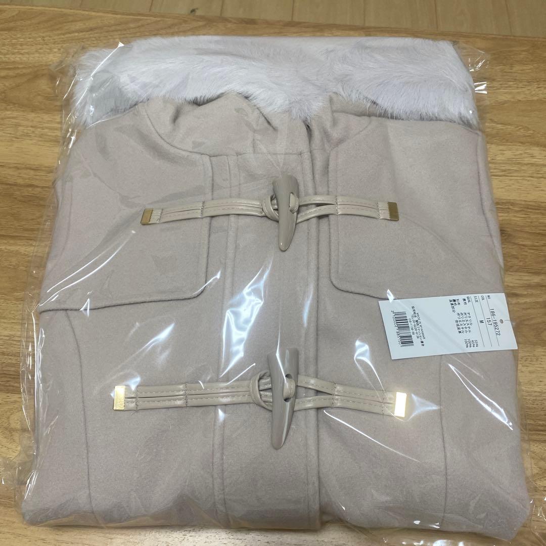 【新品】取り外し可能なファー付きフィット＆フレアシルエットダッフルコート