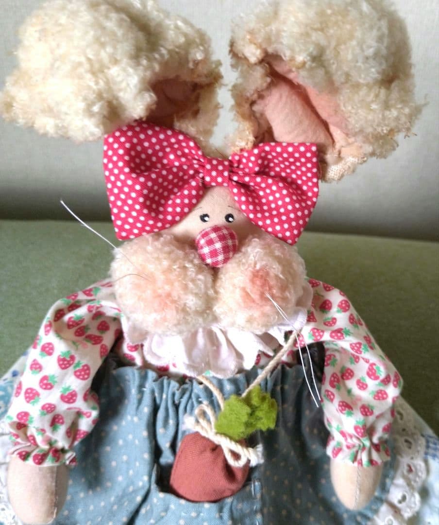 カントリードールバニーちゃん(ブルー水色エプロン)