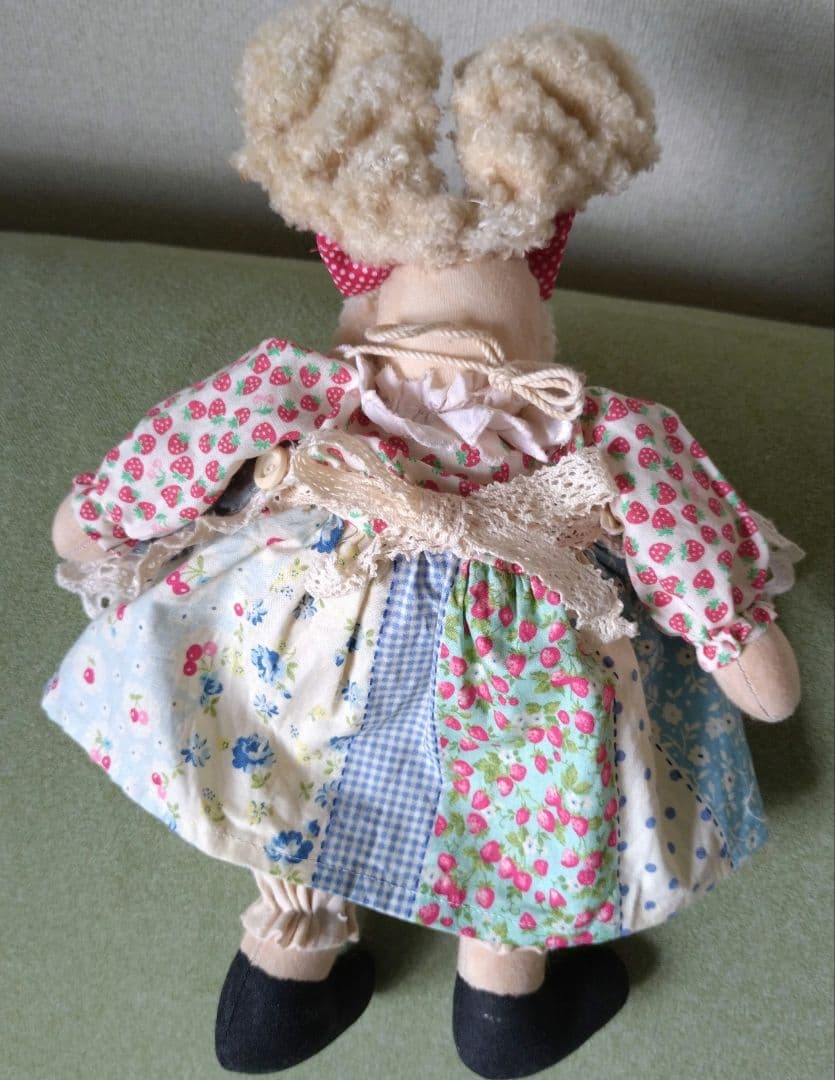 カントリードールバニーちゃん(ブルー水色エプロン)