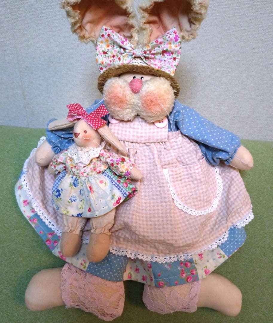 カントリードールバニーちゃん(ブルー水色エプロン)