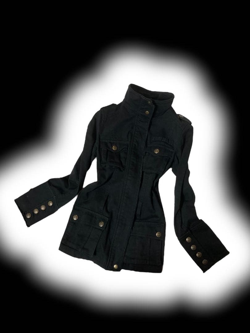 y2k黒デニムNANAフェアリーグランジパンクライダース古着屋ロックパンク