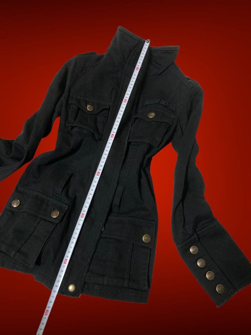 y2k黒デニムNANAフェアリーグランジパンクライダース古着屋ロックパンク