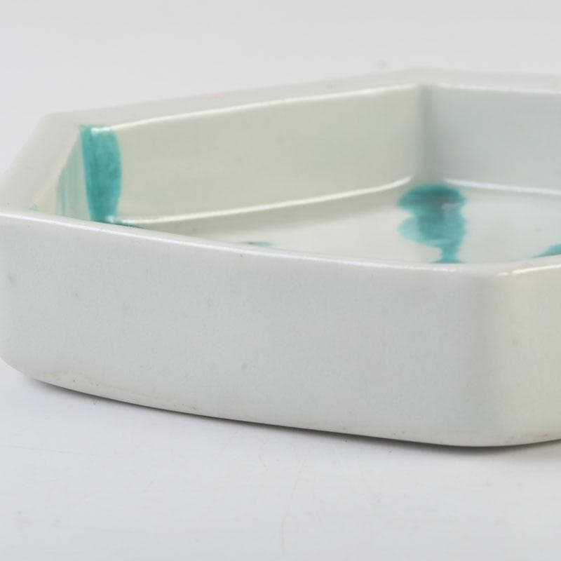 和食器　茶懐石　倶門窯　瀧田項一作　上絵六角皿揃　六客　共箱　M　9886