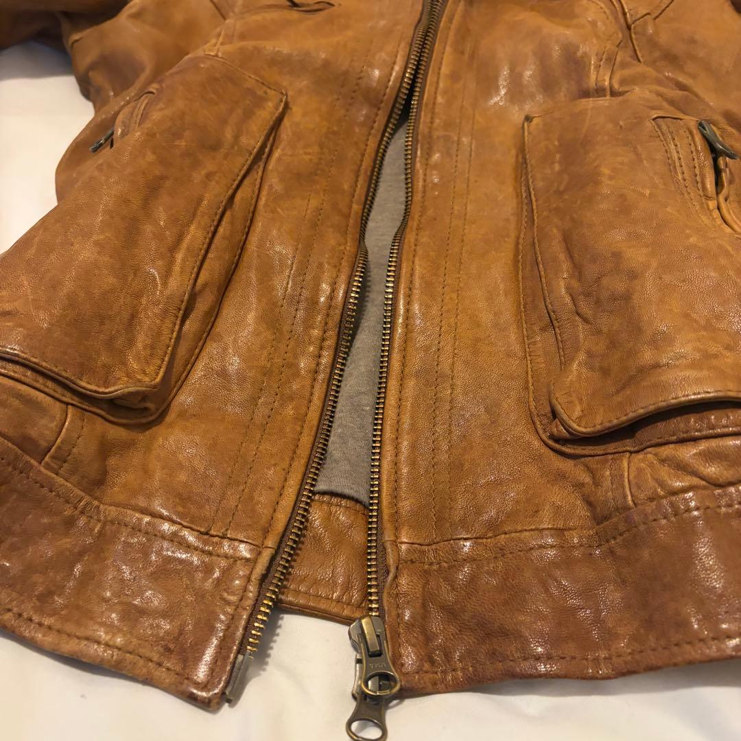 sistematic 羊革 レザージャケット　y2k ダブルジッパー