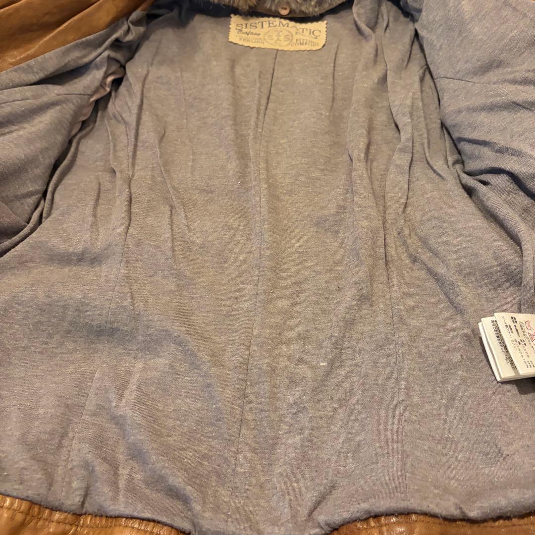 sistematic 羊革 レザージャケット　y2k ダブルジッパー