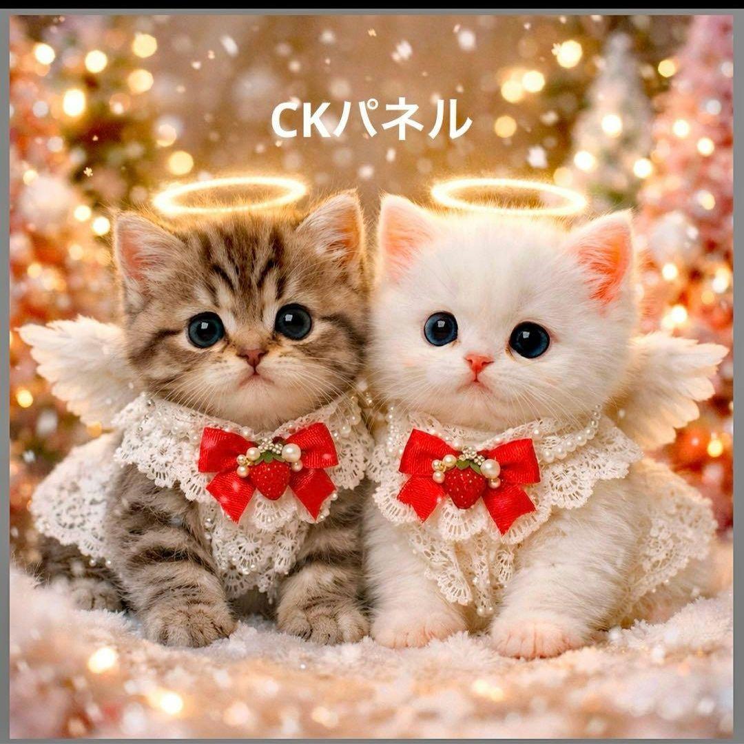 激レア天使ねこちゃんパネル生地　ハンドメイド