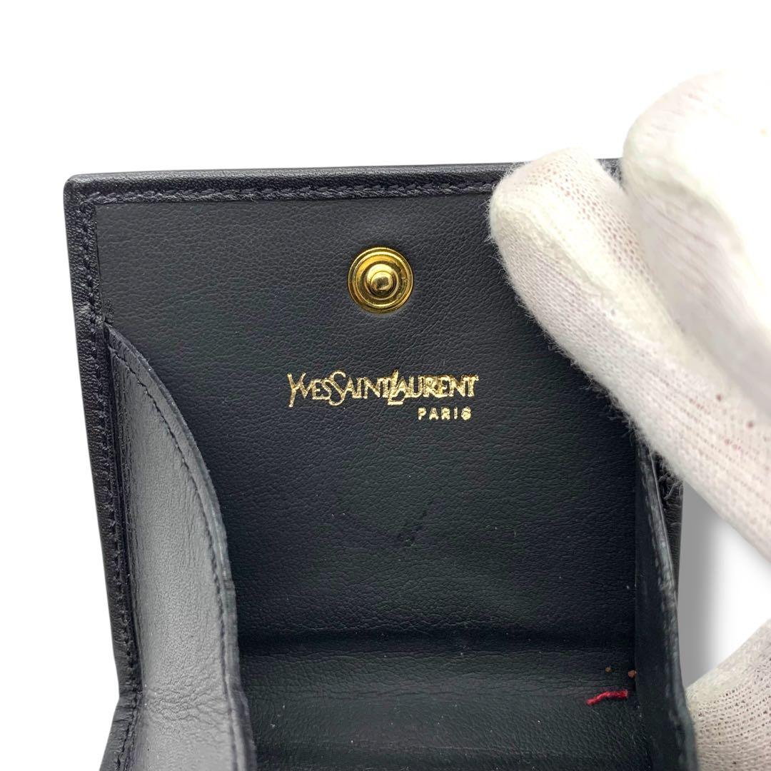 未使用級！！　イヴサンローラン　オールレザー　ケース　ロゴ