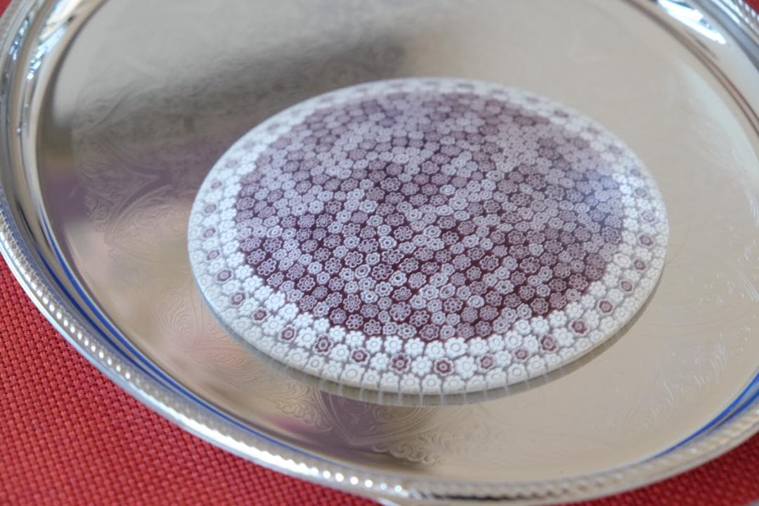 ベネチアンガラス ミルフィオリ プレート エルコーレモレッティ　江波冨士子