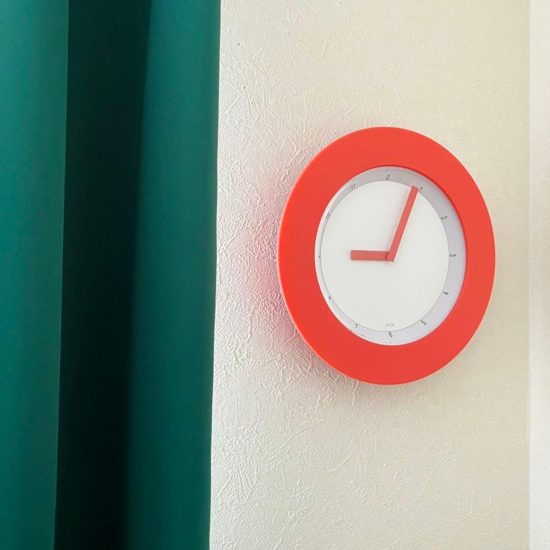 ポストモダン EPIFA ウォールクロック 加藤孝志 オレンジ 掛け時計