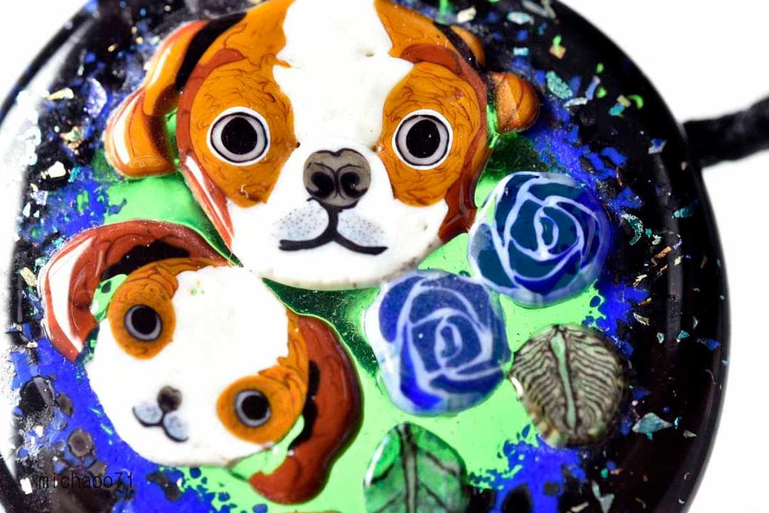 とんぼ玉 トンボ玉 蜻蛉玉 ペンダントトップ ガラス細工 13454-491