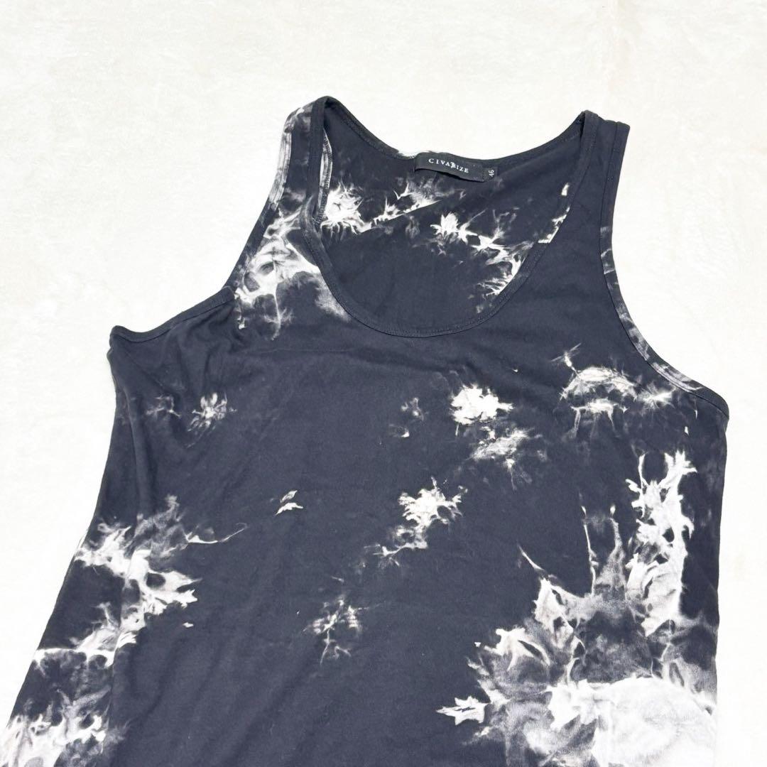 CIVARIZE クラッシュ加工 レイヤードアシメタンクトップ 46 タイダイ