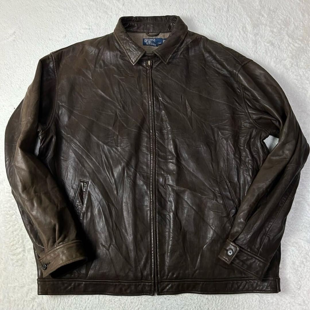 げ*ん様 90s XXL polo by ralph lauren ライダースジ