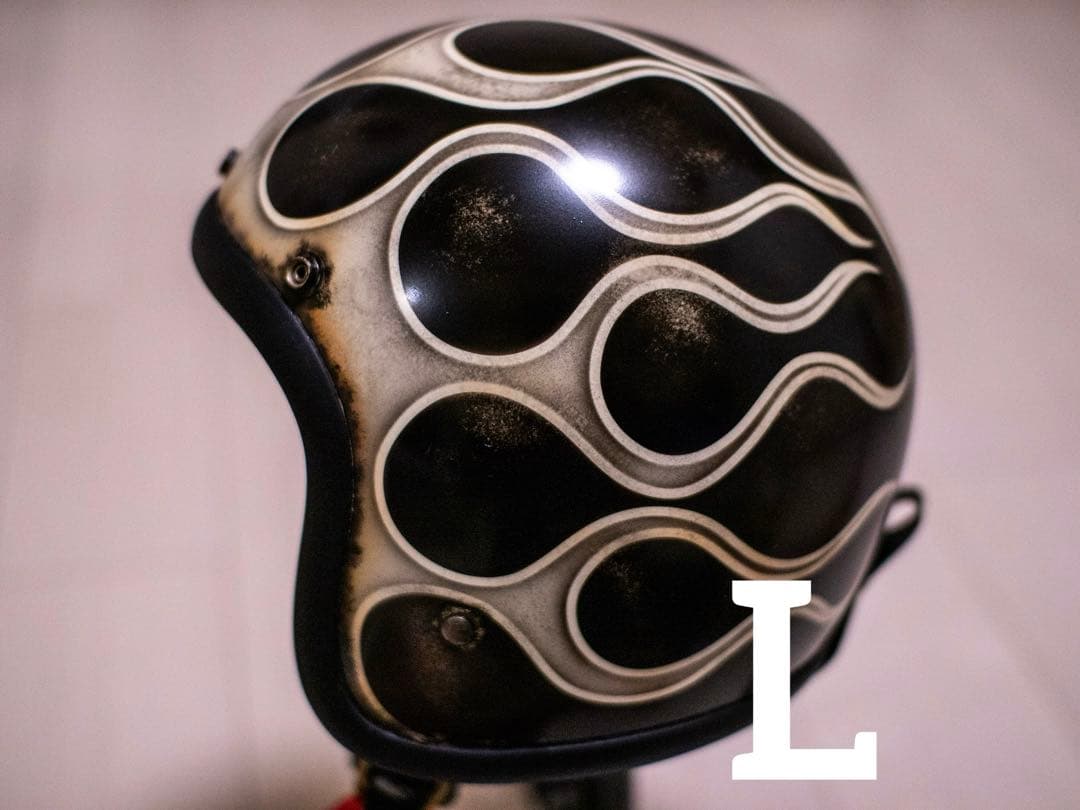 L 極小帽体　500tx スモールジェット　黒エイジングアイボリーフレア