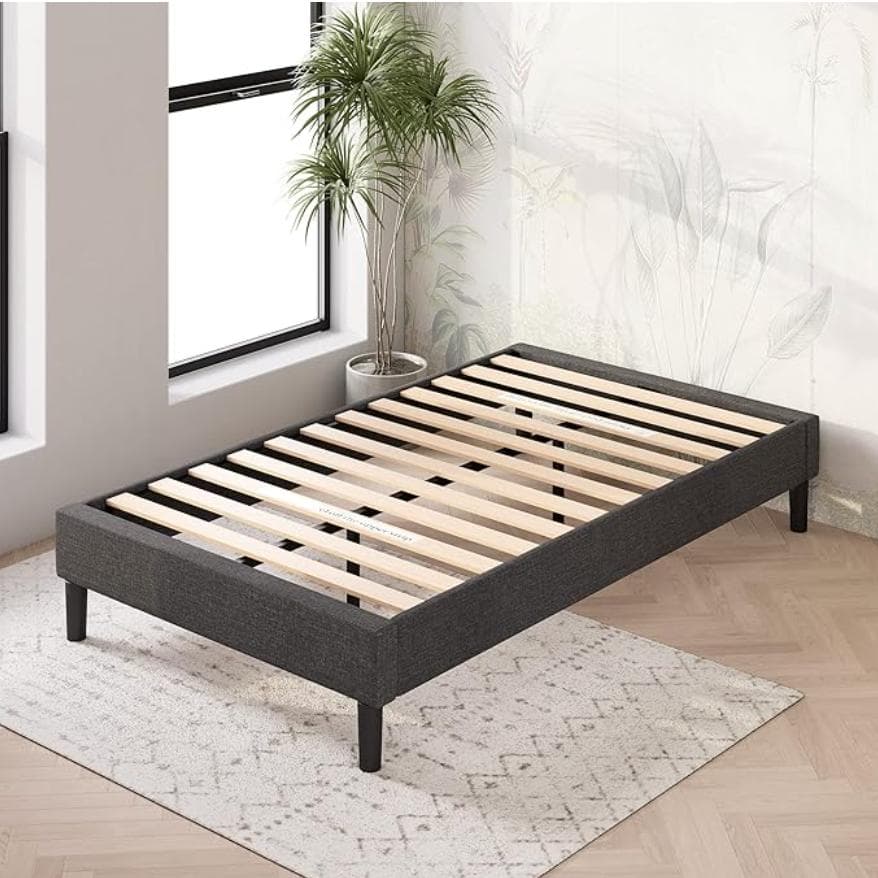 ZINUS 布張り ベッドフレーム シングル