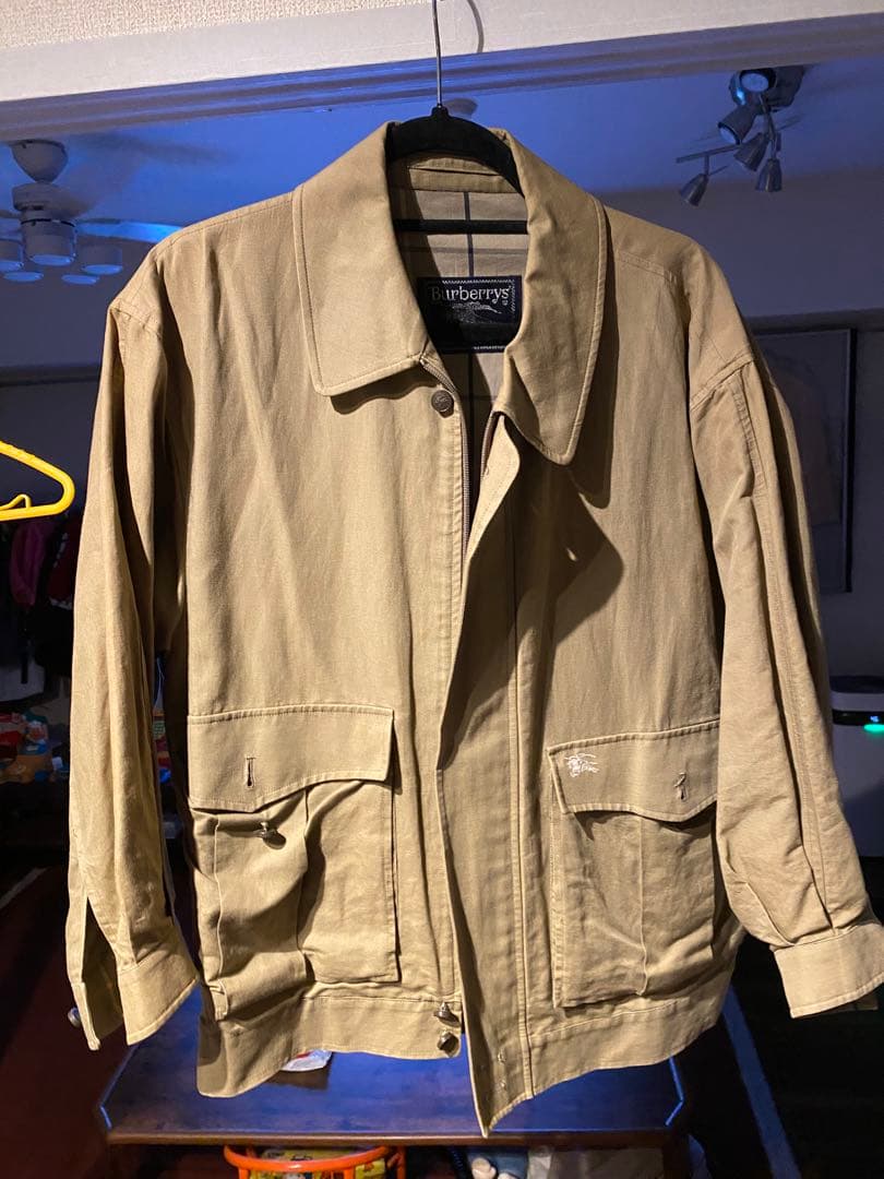 Burberry 88年イングランド製スウィングトップ　ハリントン英国製リネン