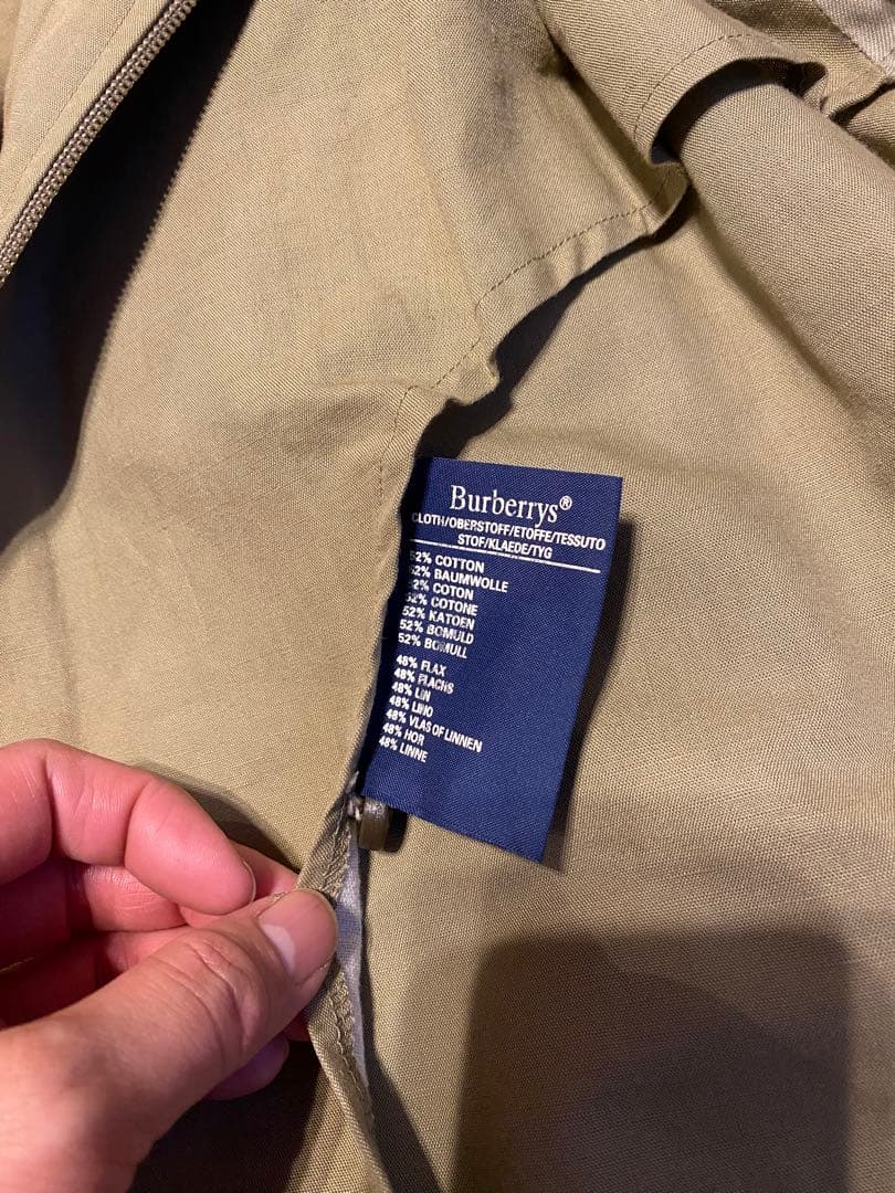 Burberry 88年イングランド製スウィングトップ　ハリントン英国製リネン