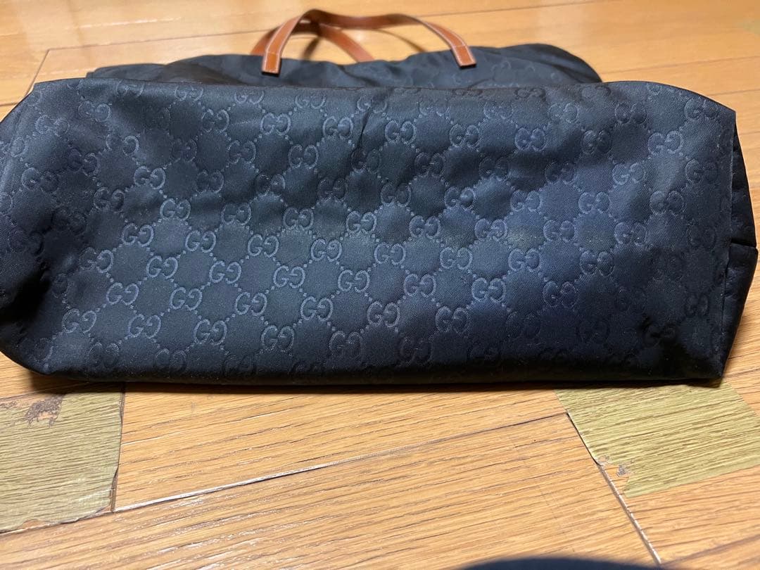 GUCCI ナイロントートバッグ　ネイビー　オールドグッチ