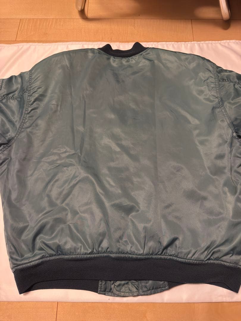 ユーロ古着　MA-1 FLYING TIGER ブルーグリーン　Lサイズ