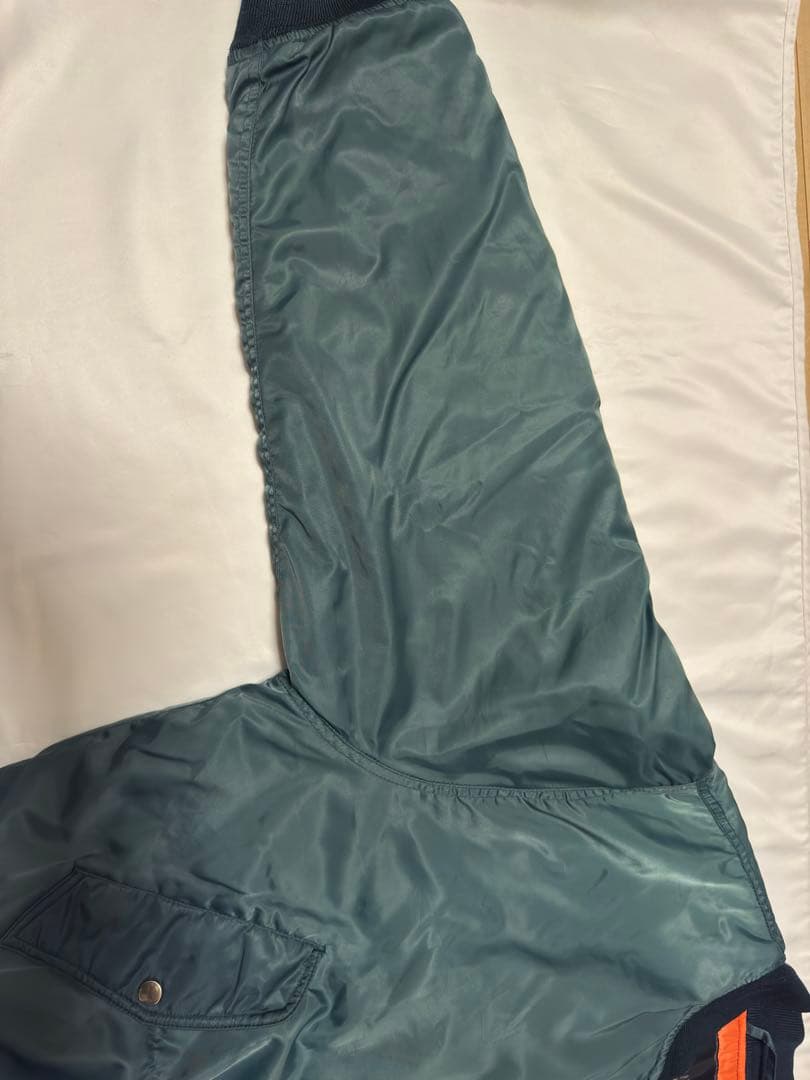 ユーロ古着　MA-1 FLYING TIGER ブルーグリーン　Lサイズ