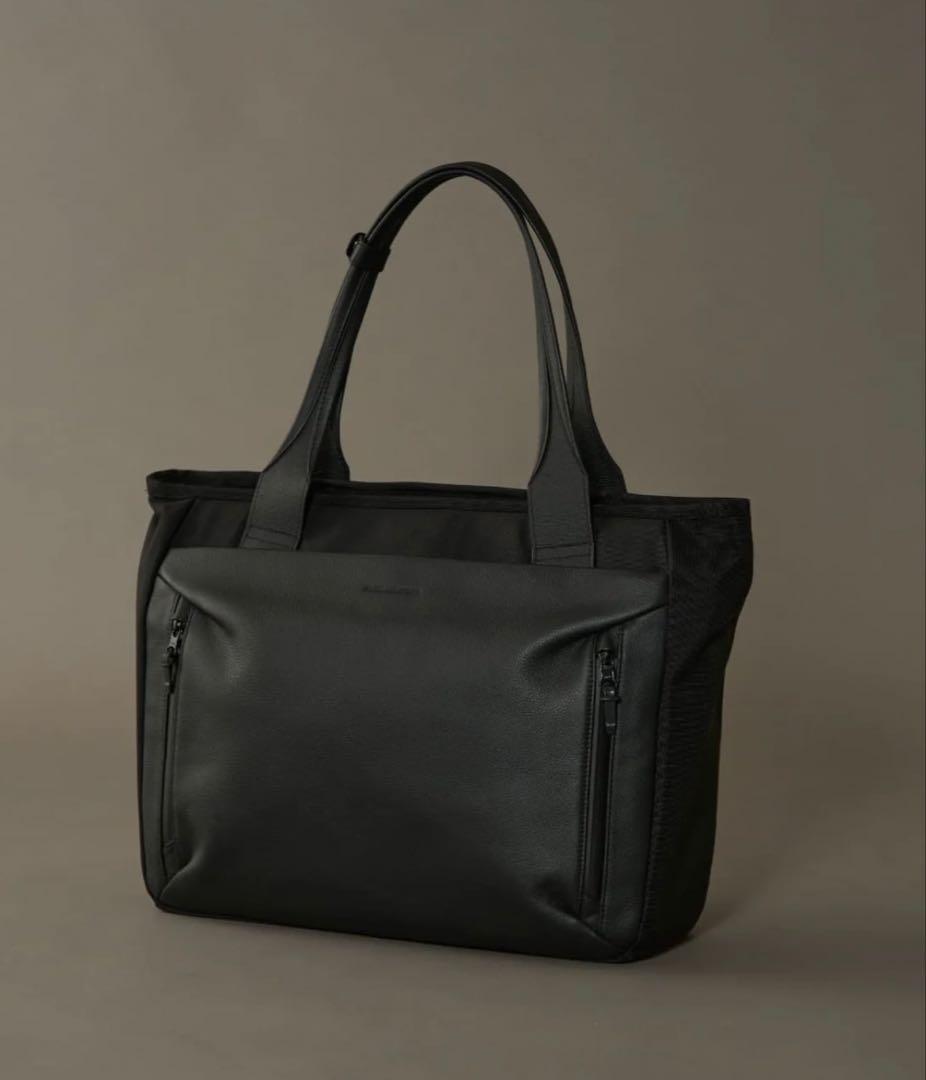 BROSKI AND SUPPLY ブラックレザートートバッグ