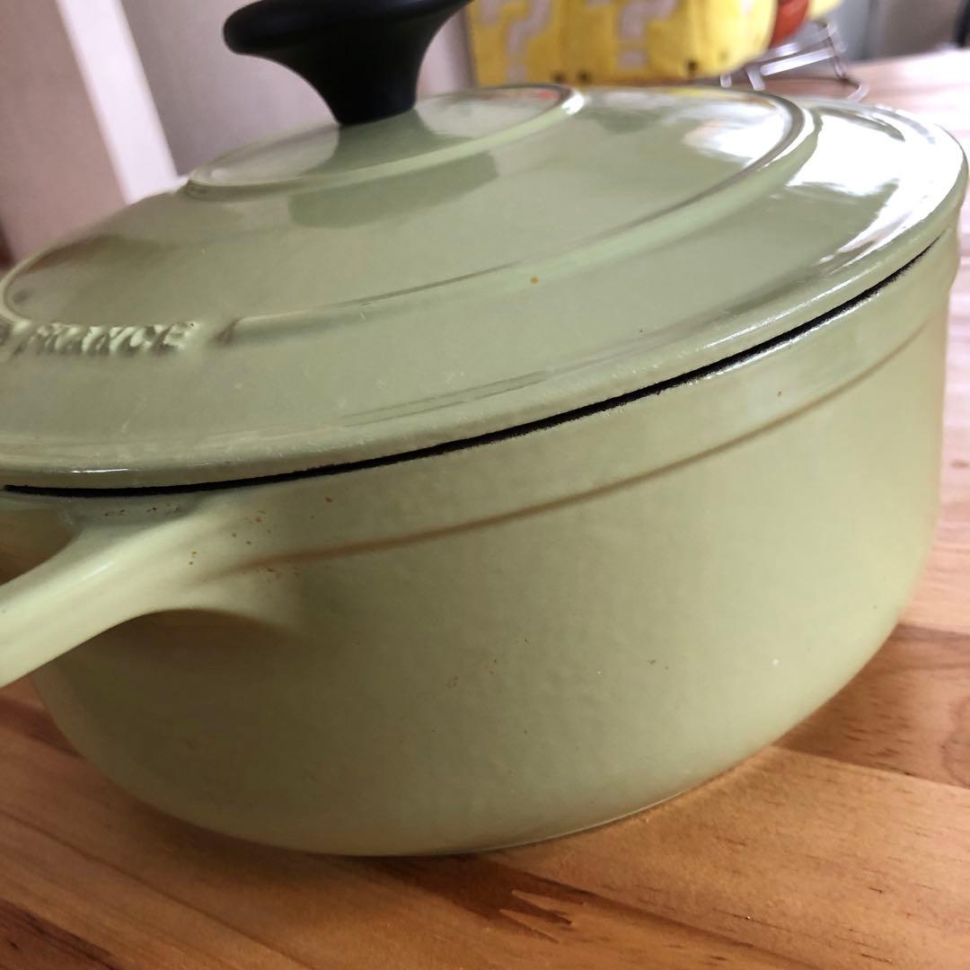 CHASSEUR グリーン 両手鍋 20cm