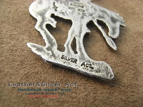 シルバー925　インディアンと馬のペンダントトップシルバーインディアンジュエリー