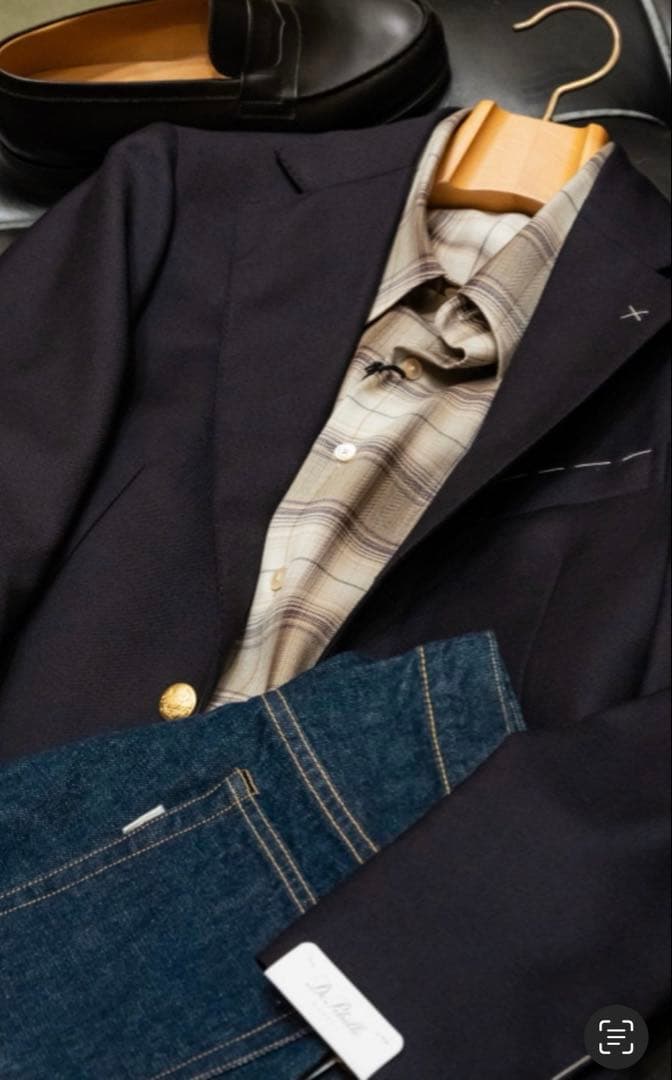 AURALEE 23AW ウールチェックシャツ 4ブラウン