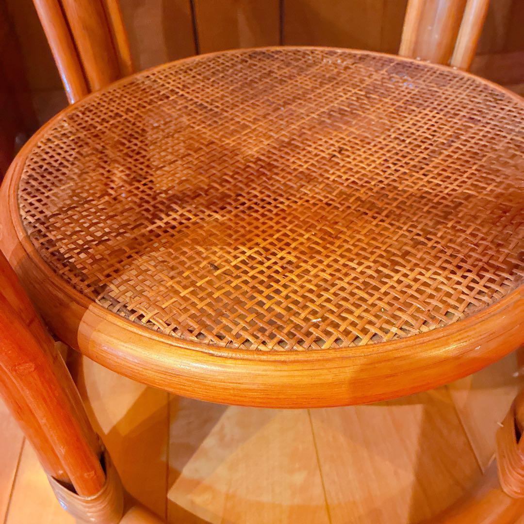 ラタン　テーブル　ヴィンテージ 籐 ジャパニーズモダン ナチュラル