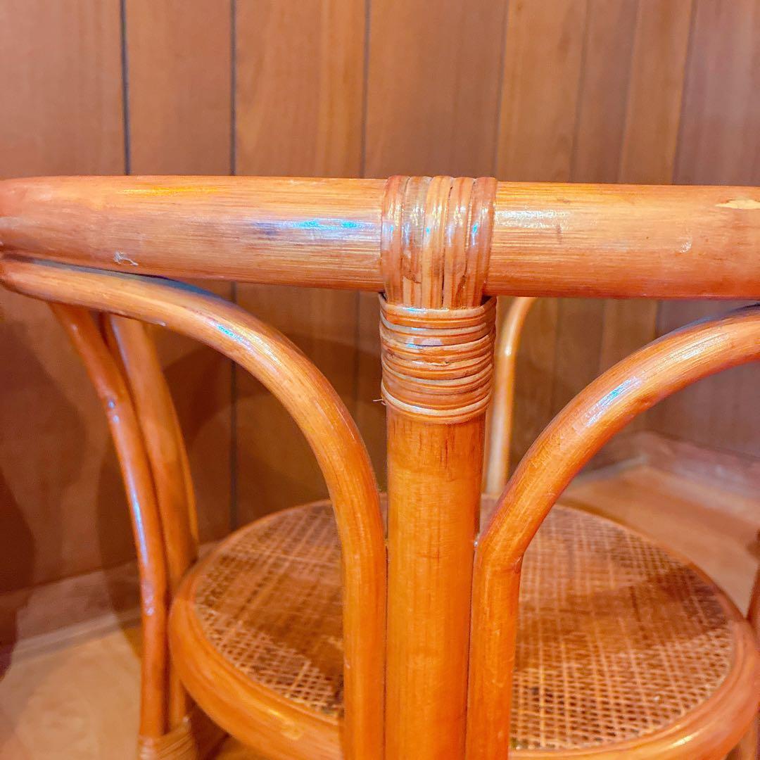 ラタン　テーブル　ヴィンテージ 籐 ジャパニーズモダン ナチュラル