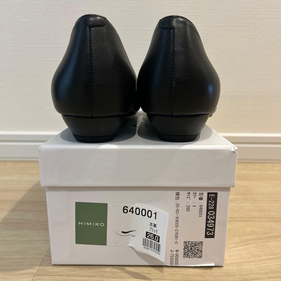 【新品未使用】HIMIKO 卑弥呼のローヒールパンプス　ブラック 26.0cm