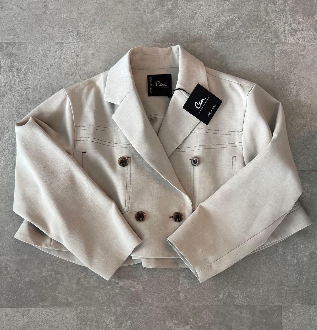 新品cen.ステッチショートジャケット