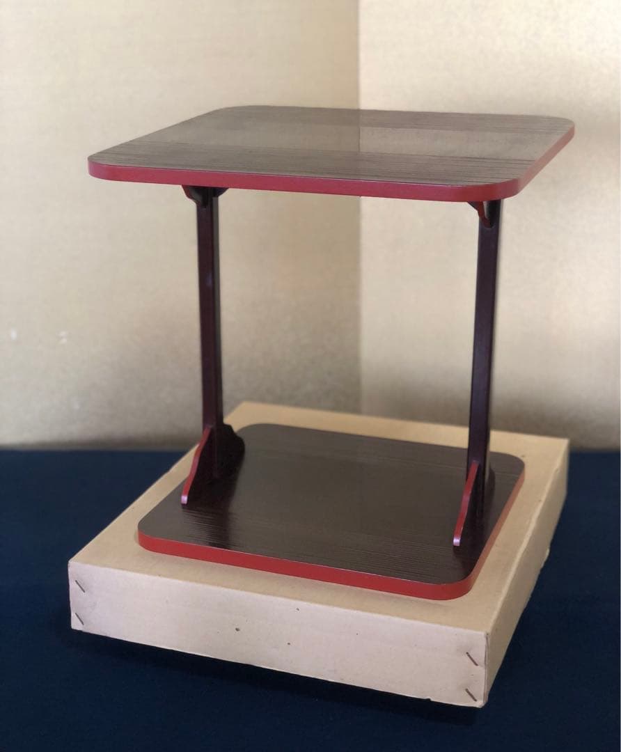 《R》茶道具 溜塗 小四方棚 組立式 元箱　260126く1