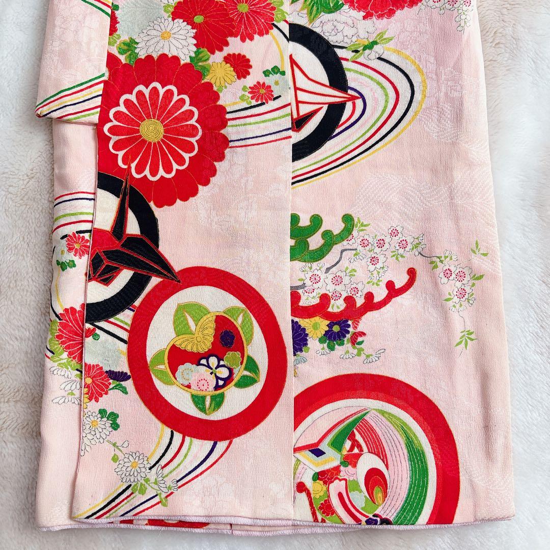 七五三　３歳　着物　セット　帯　コーデ　アンティーク　子供着物　女の子　しごき