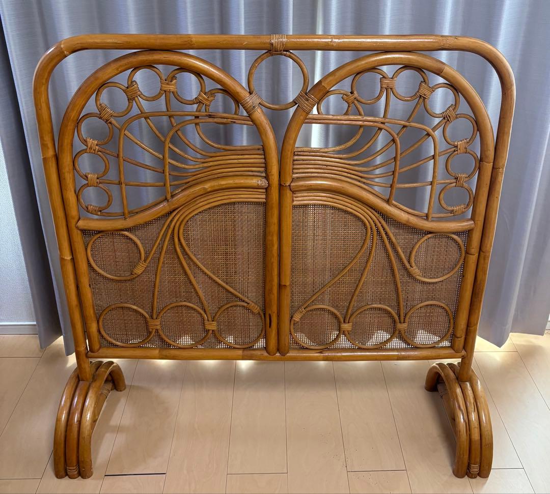 ラタン 藤 パーテーション 衝立 アジアン ヴィンテージ レトロ アンティーク