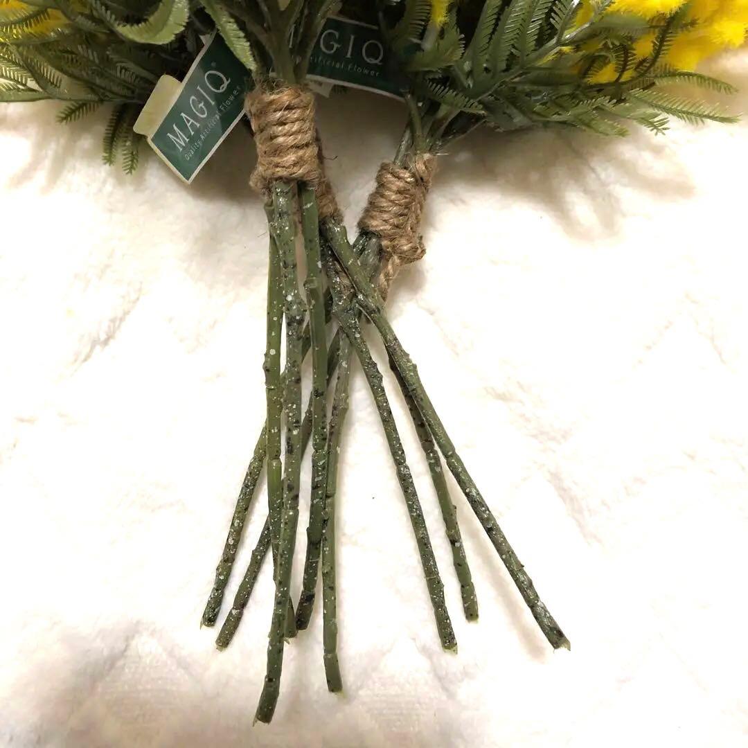 ミモザ花束　レアで購入難のミモザの珍しい造花