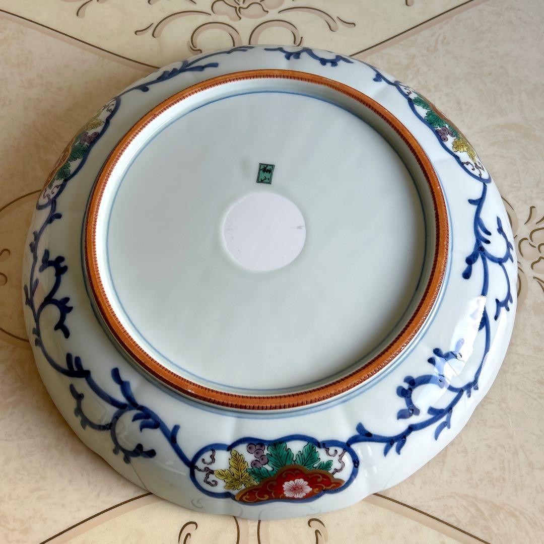 第一陶器　翔山窯　豪華絢爛　大皿　盛皿　金彩古伊万里　染付松竹梅　色絵　菊割皿