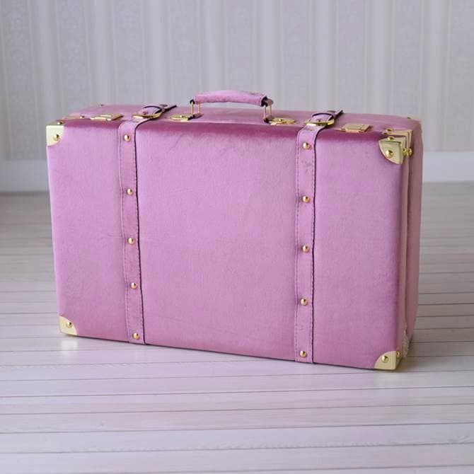 収納ボックス トランク型 ピンク 大