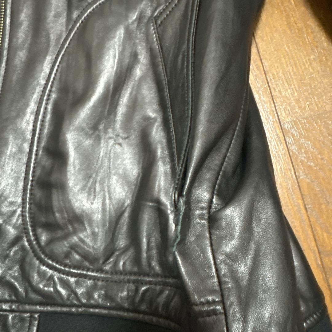 コ*！様 BURBERRY BLACK LABEL シングルライダースジャケット