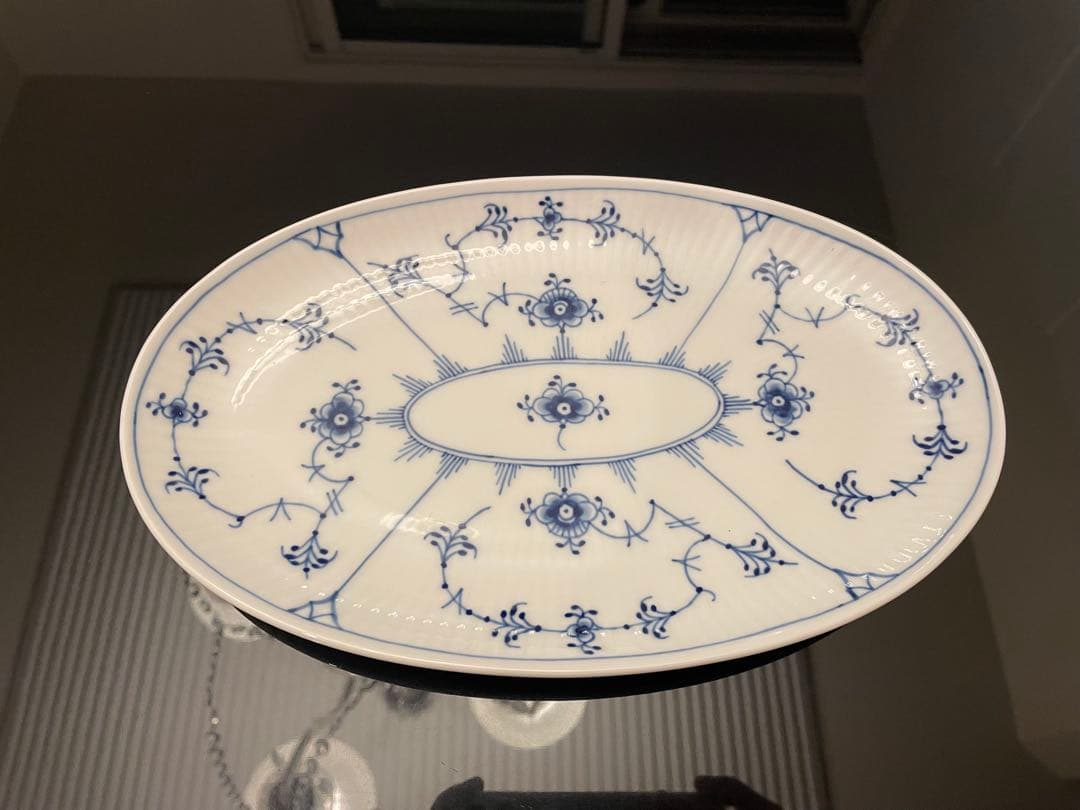 【新品】ロイヤルコペンハーゲン ヒストリーミックス オーバル ブルーフルーテッド