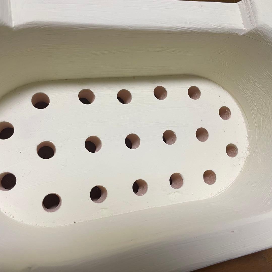 【未使用】丸和工業 能登天然岩 切り出しコンロ 小判七輪 珪藻土 真鍮巻