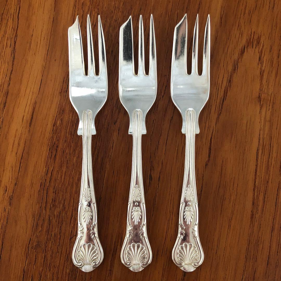 アンティークフォーク　シルバープレート　ケーキフォーク