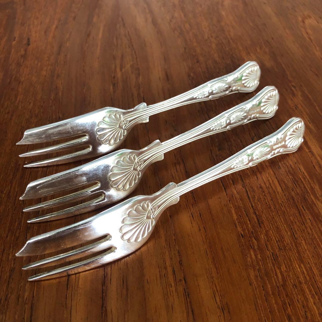 アンティークフォーク　シルバープレート　ケーキフォーク