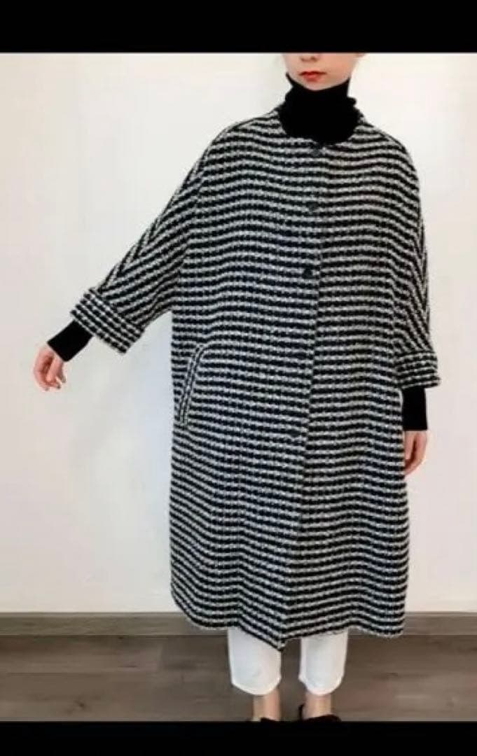 ツイード ロングコート