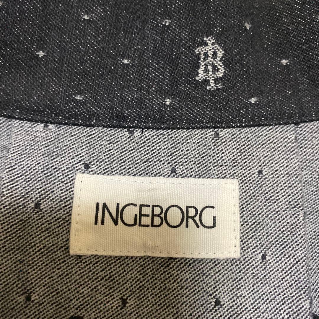 INGEBORG 黒いデニム風ロングコート