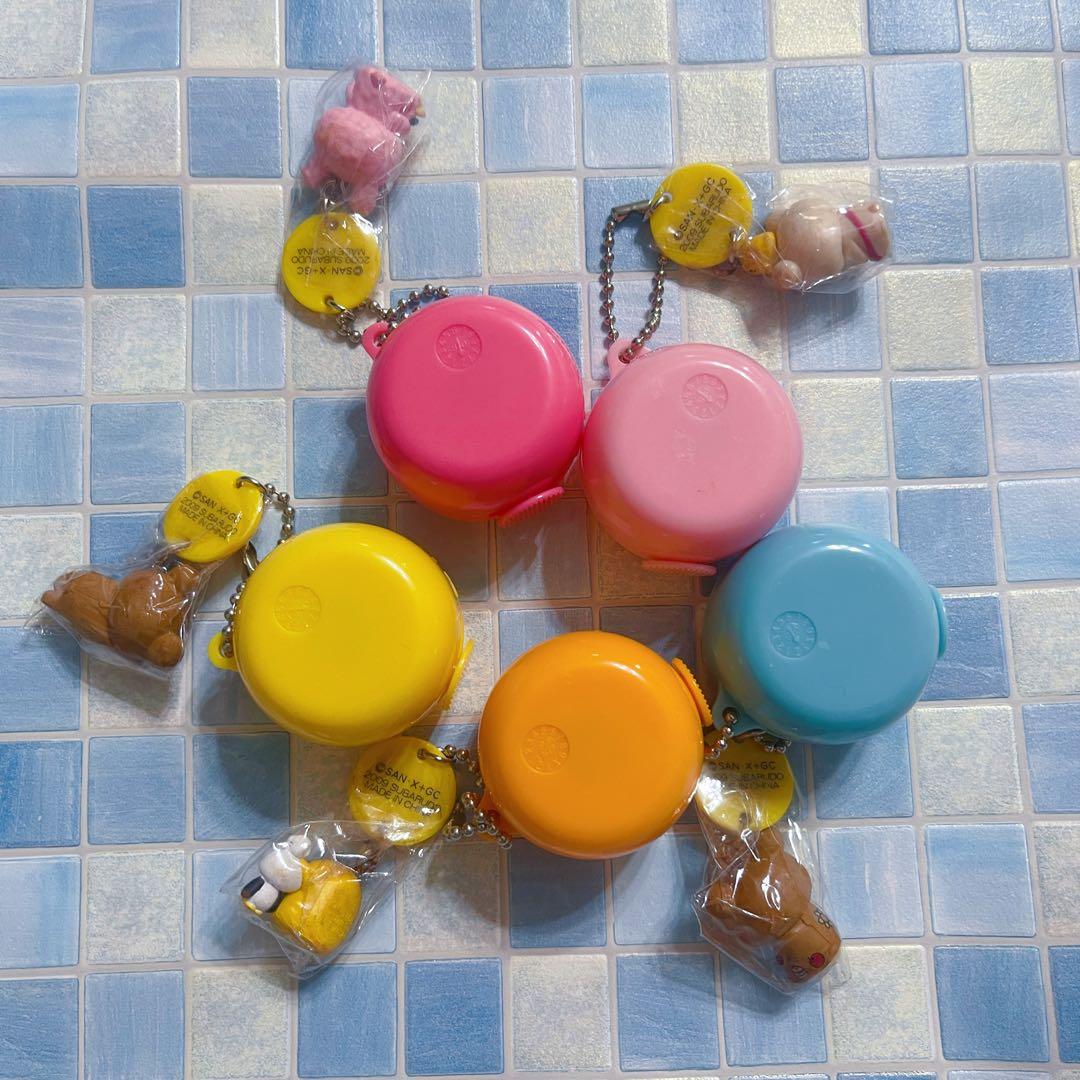 リラックマ　チュッパチャップスケース　ミニフィギュア付き　5点セット