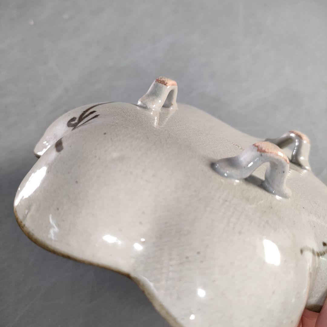 A1316-7/加藤利昇 造/乾山写菊文向附5客/飾皿/菓子皿/盛皿/懐石道具/