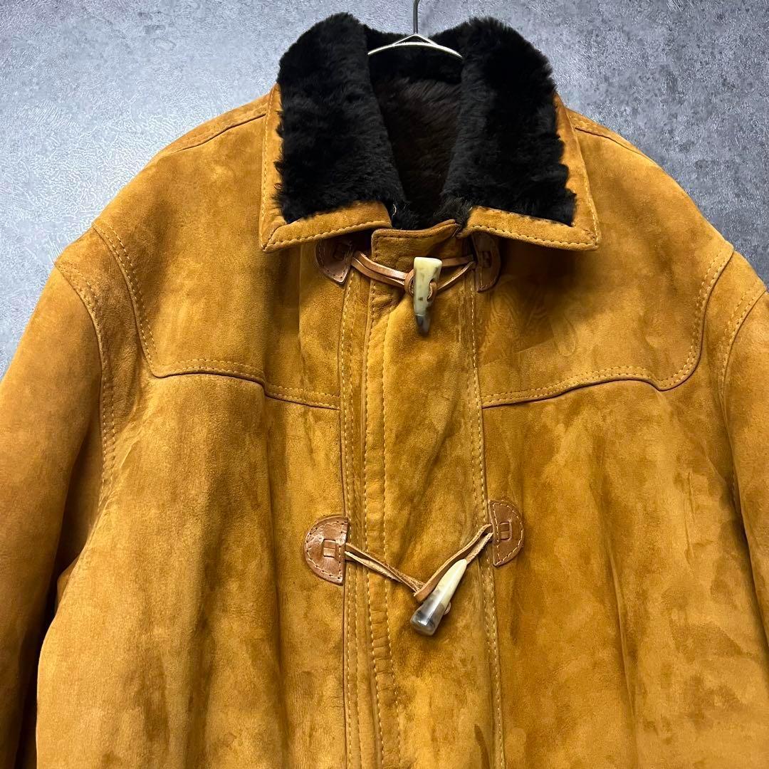 ☆ユーロ古着☆vintage【ムートン レザー スエード コート】メンズL