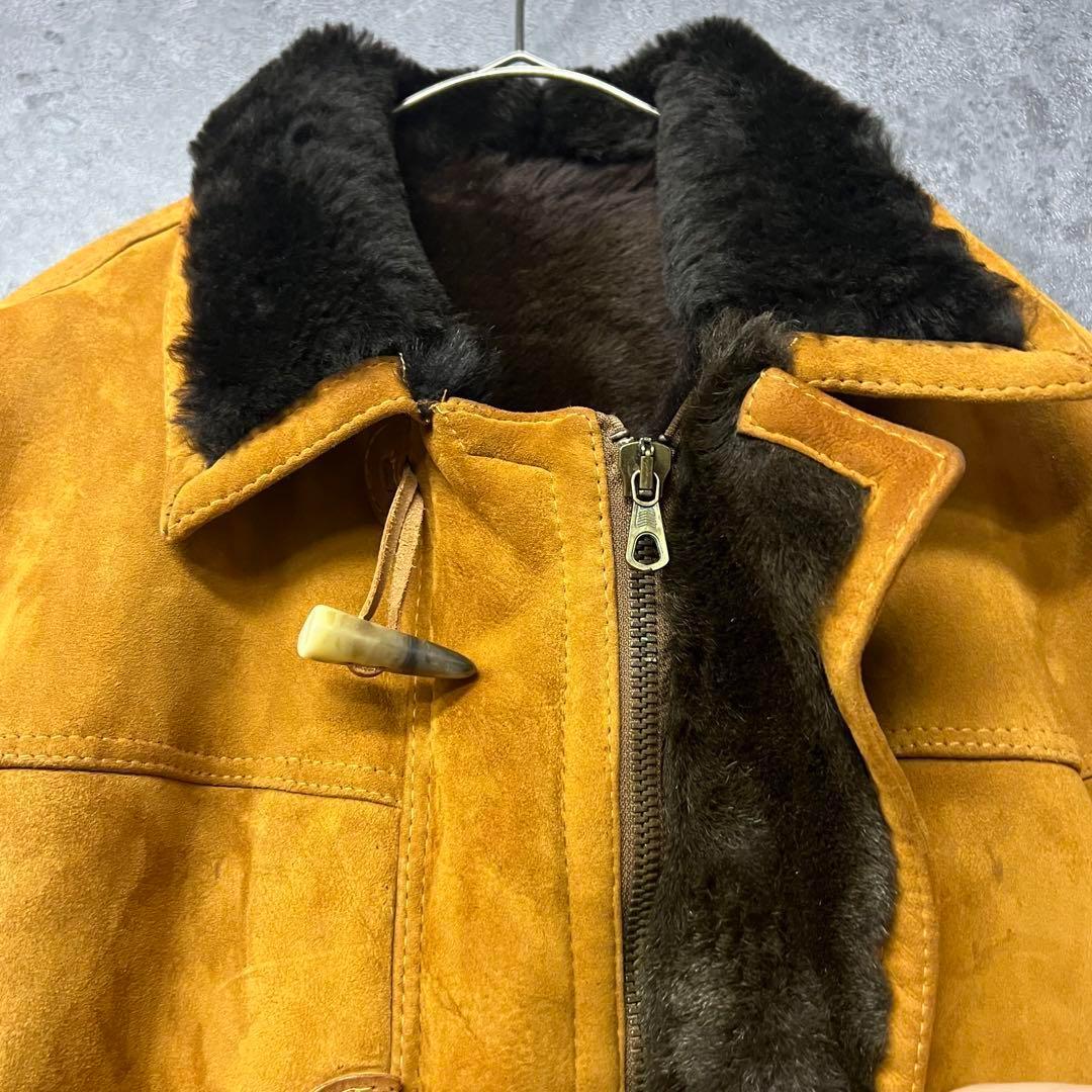 ☆ユーロ古着☆vintage【ムートン レザー スエード コート】メンズL