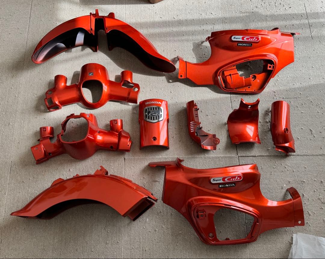 super cub110 JA59 フレアオレンジメタリック カウルセット カブ