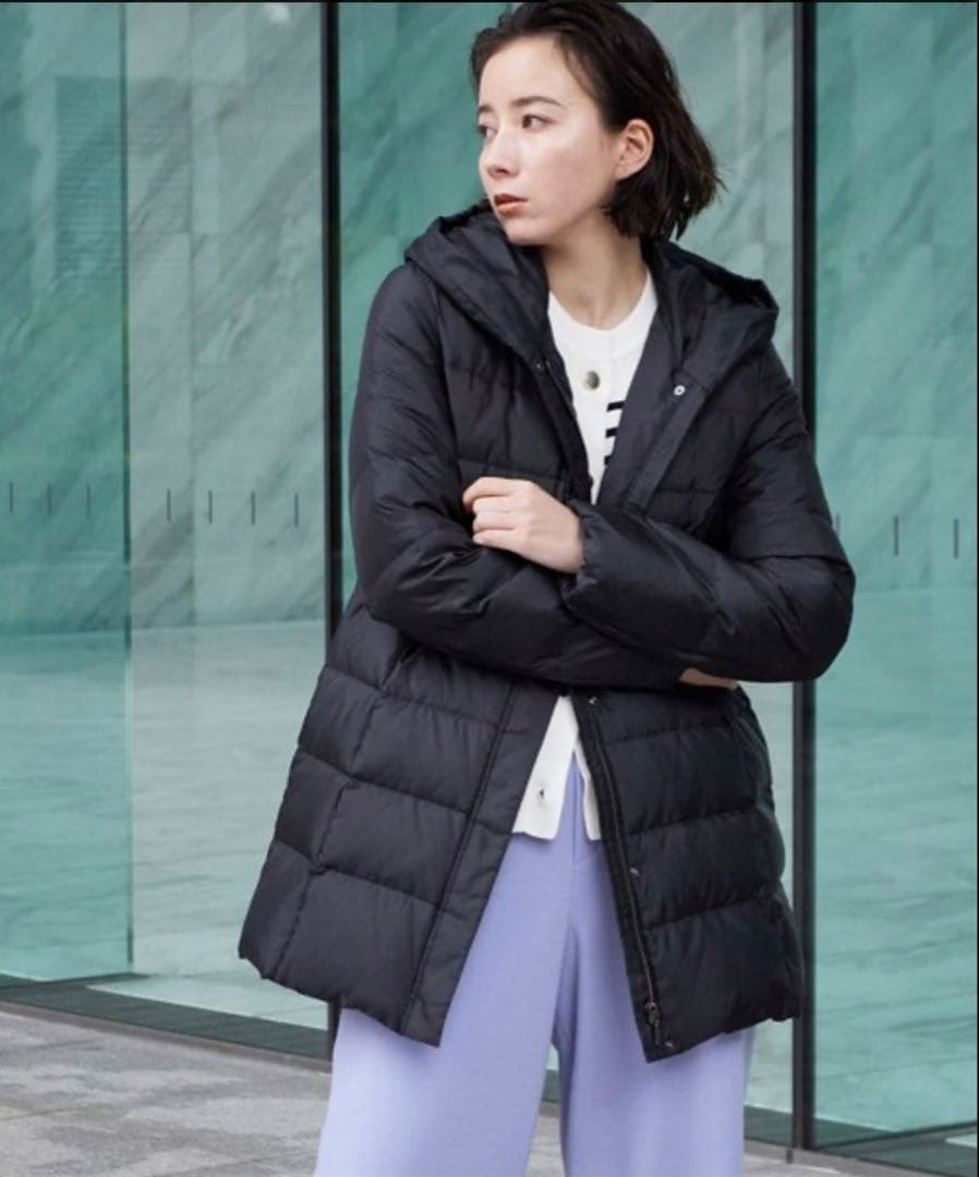 と*ん様 INDIVI シャンブレーフーテッドミドルダウン